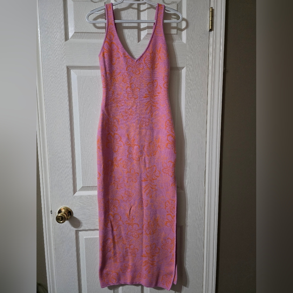 L*Space Spring Fling Dress & Cardigan Sweater Matching Set, Jacquard Knit, XS/S. - Picture 5 of 16